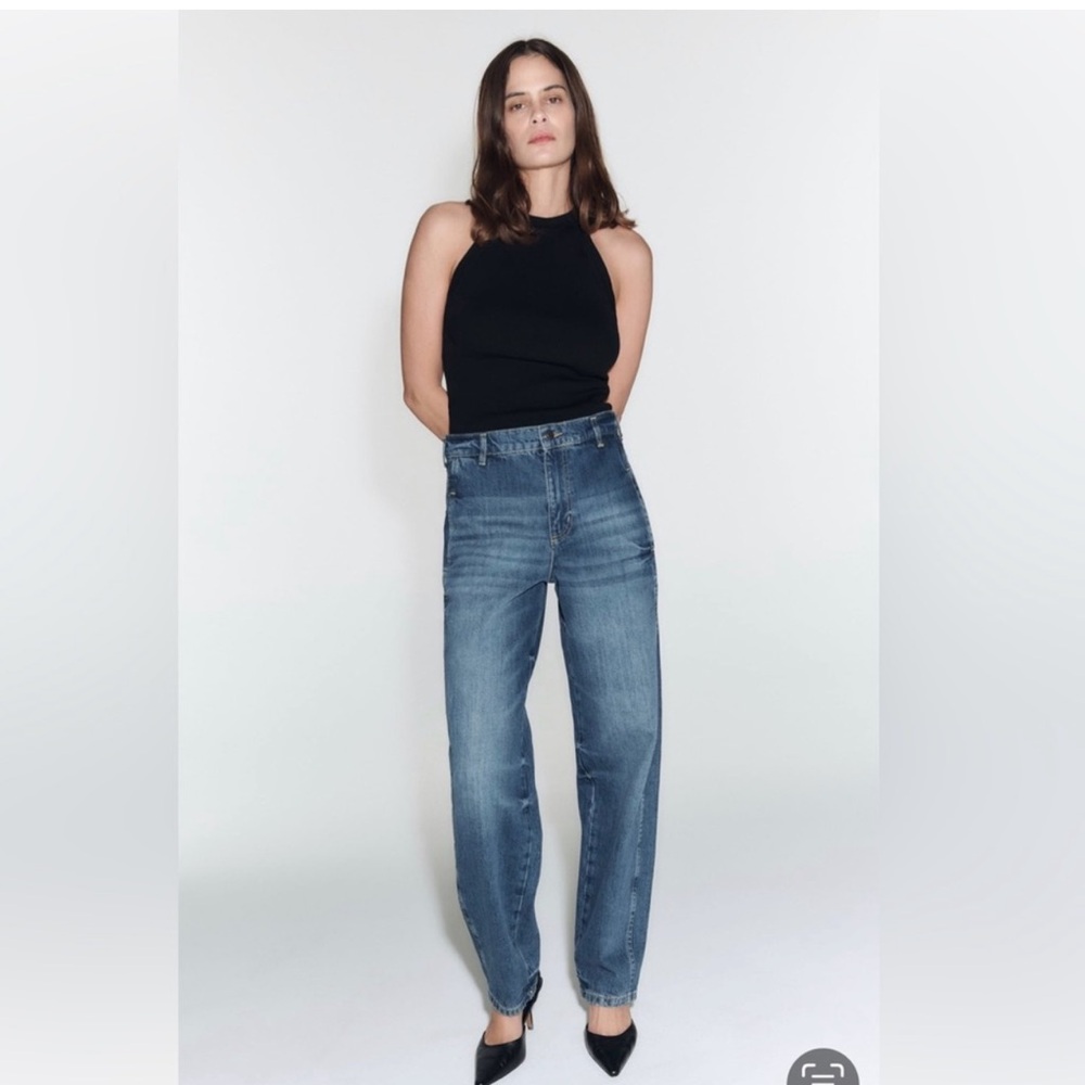 *NWT - ZARA ZW MID-RISE BALLOON MILA JEANS